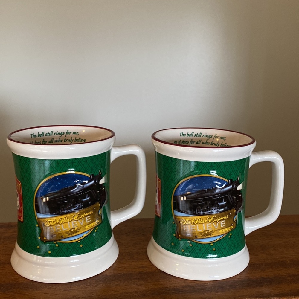 Polar Express Mugs 14 Oz Exc Shape DW & MW Safe Unused